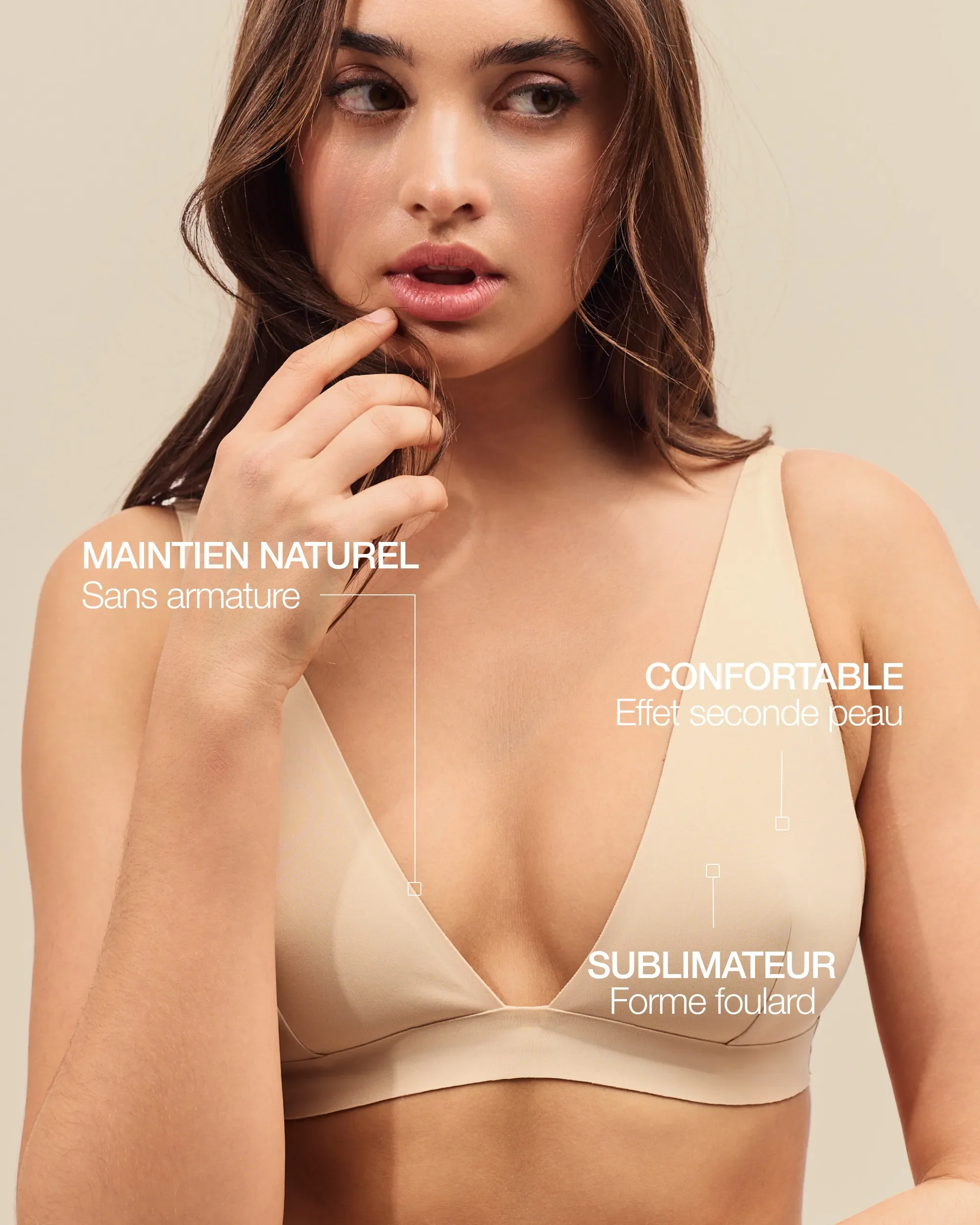 Brassière Foulard - Light Beige - Image 2