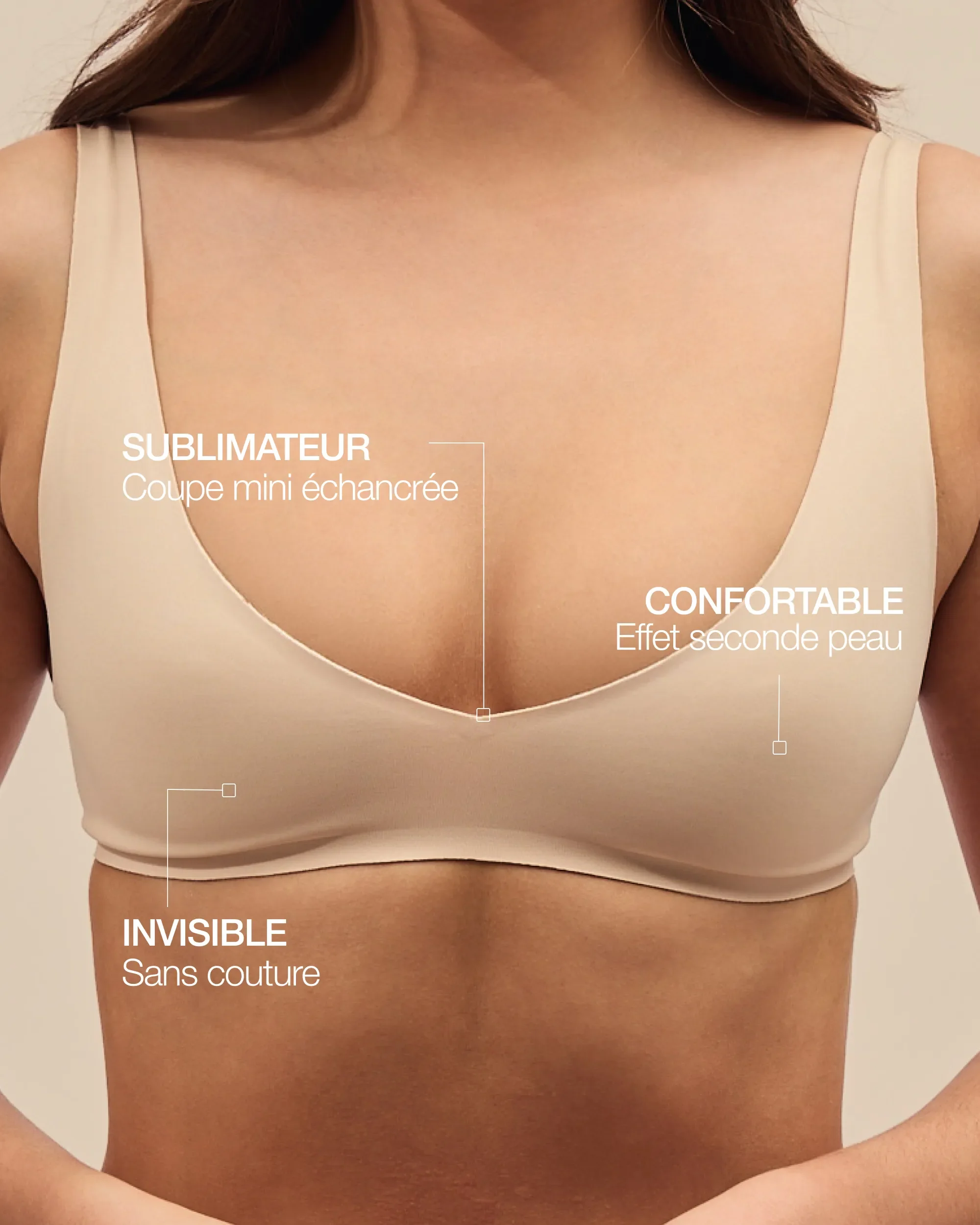 Brassière Hot Décolleté Mini - Light Beige - Image 5