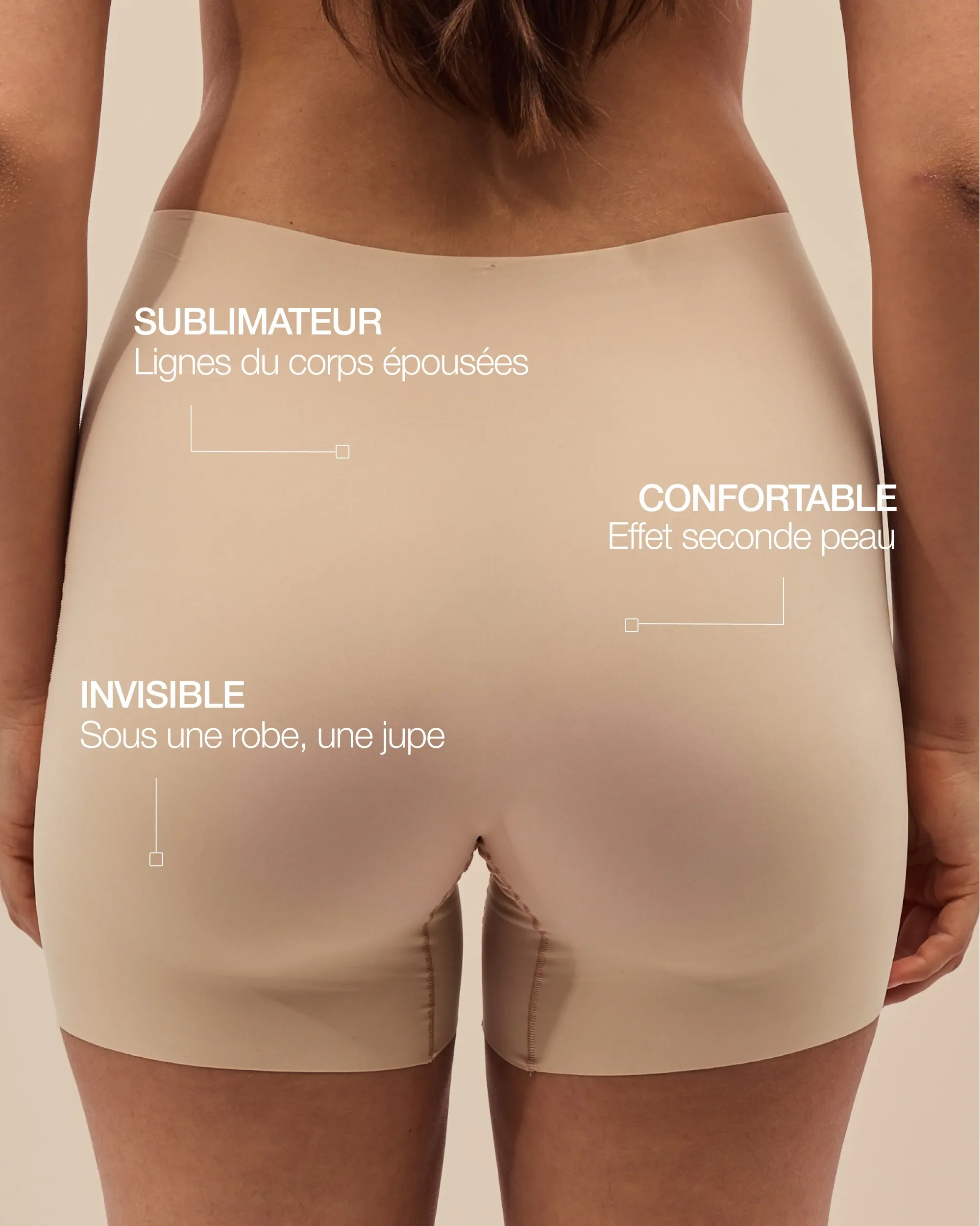 Short Invisible The Lift - Light Beige - Image 4