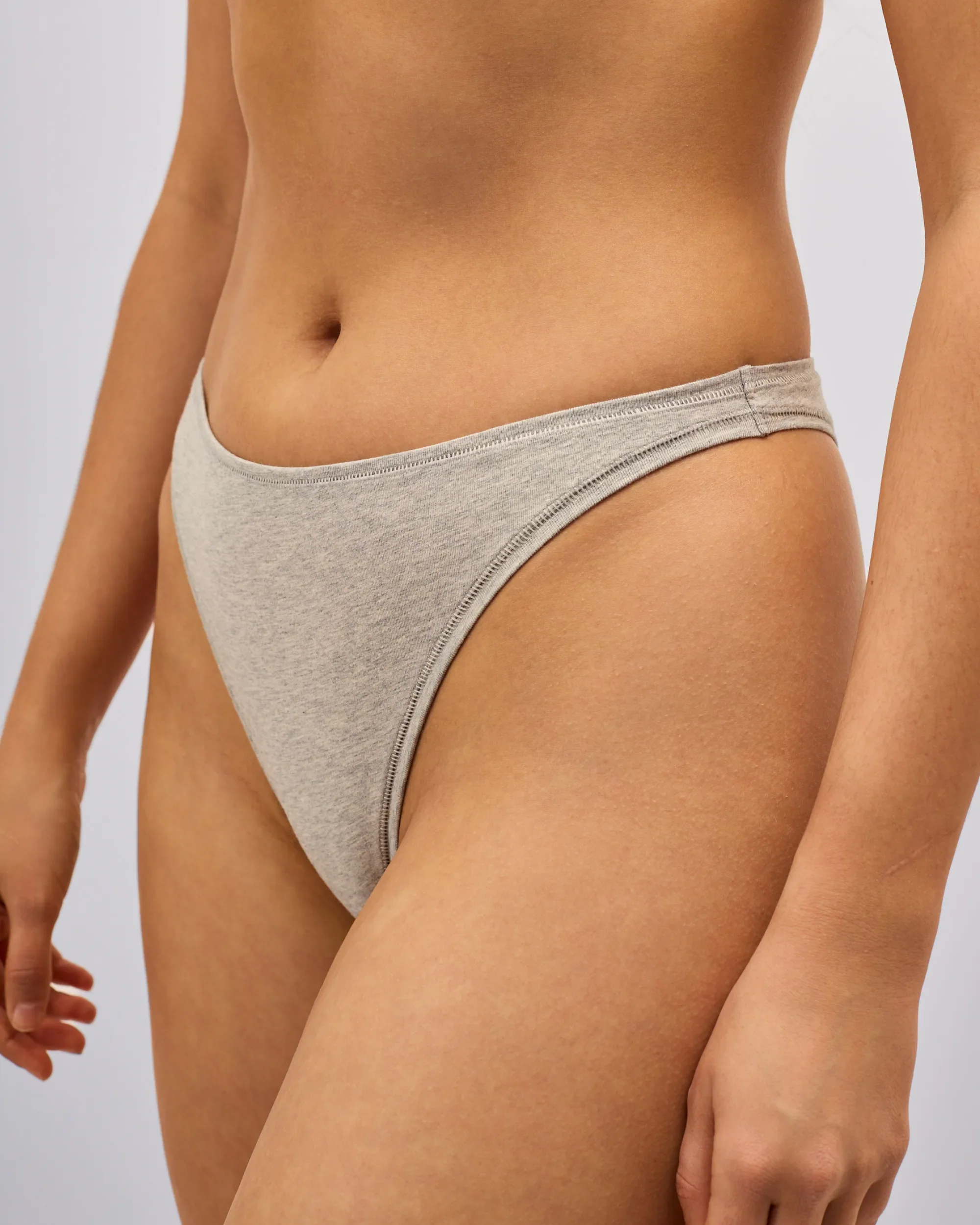 Tanga Coton - Light Grey - Image 4