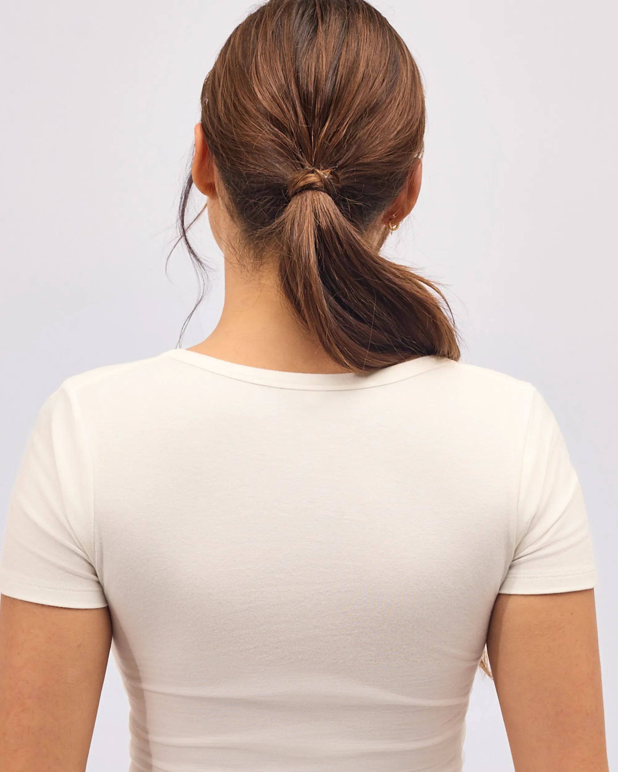 Tee-Shirt Col Rond Coton No Bra - Off White - Image 5